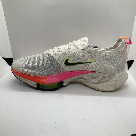 Nike Air Zoom Tempo NEXT Flyknit Mens 12 White Shoes Rawdacious DJ5430 100 main image 10
